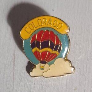 Colorado Hot Air Balloon Vintage 1970's Lapel Pin
